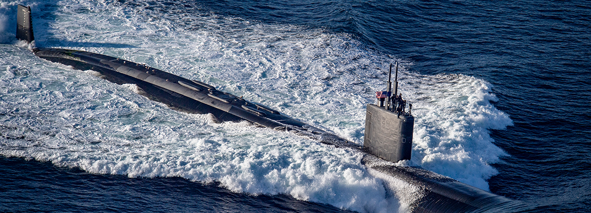 USS Greeneville (SSN 772) transits the Pacific Ocean while supporting a distinguished visitor embark, Dec. 4, 2024.